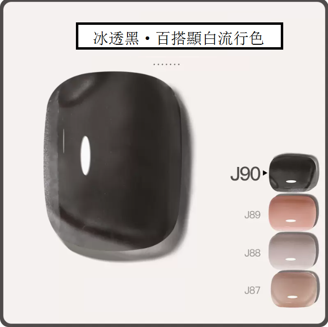 New [Bottled 5ml] Color Transparent Functional Nail Polish Gel [J90-Ice Transparent Black]