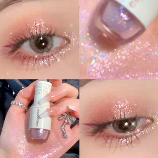 Hot selling waterproof and non-removable single color liquid eyeshadow-#04 colorful popping candy
