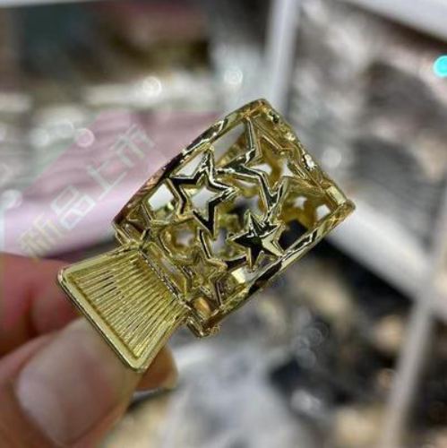 熱賣彷水鑽髮夾（金色鏤空，4cm）