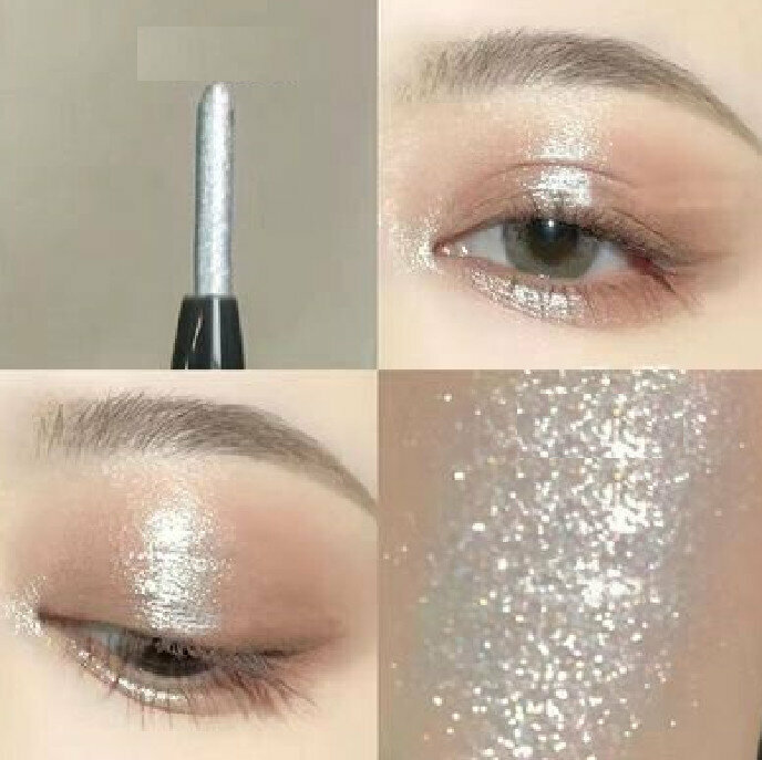 Hot Selling Ins Style Flash Silkworm Pen - Pearlescent Silver