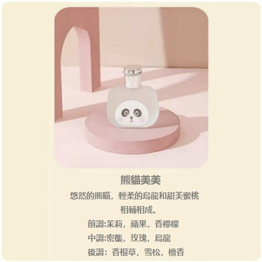 Popular Cartoon Meow Bottle Perfume (Panda Meimei) [50ml]