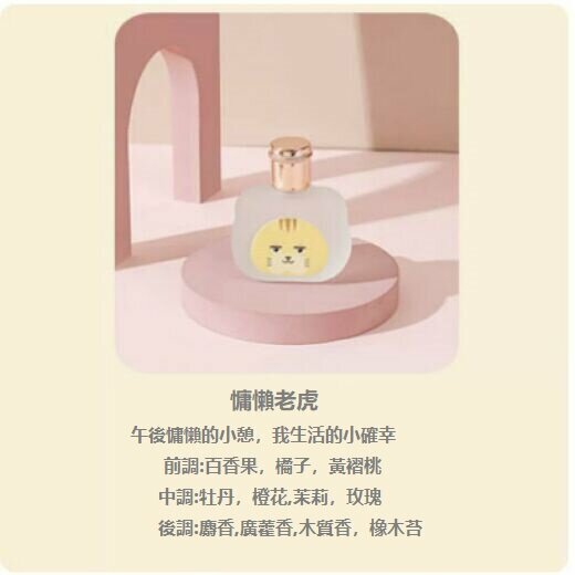 Popular Cartoon Meow Bottle Perfume (Lazy Lion) [50ml]