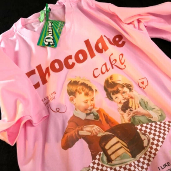 Hot Selling One Eat a Day Short Sleeve T-shirt [Pink] [S-XL] (please contact customer service to confirm the delivery size after placing the order)