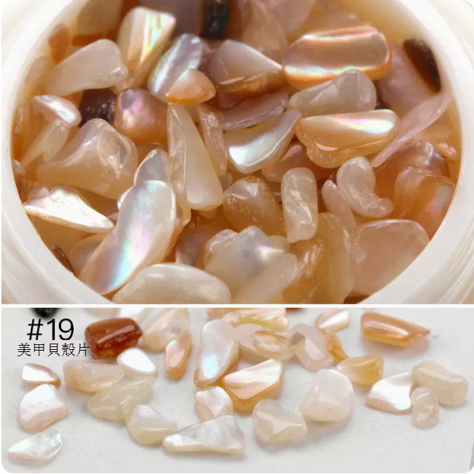 爆款美甲貝殼片 不規則超薄鮑魚片   指甲貼片（#19）