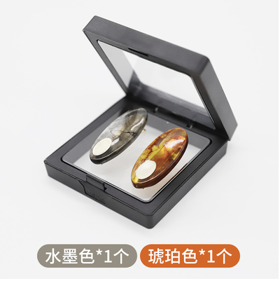 爆款（2個裝）瀏海髮夾（水墨色1個，琥珀色1個）