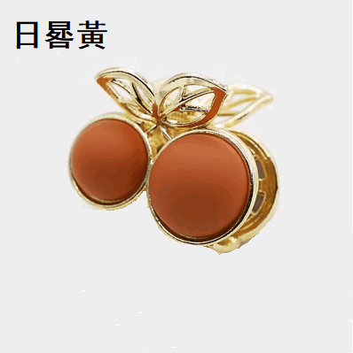 爆款櫻桃髮夾抓夾 髮夾(日晷黃）