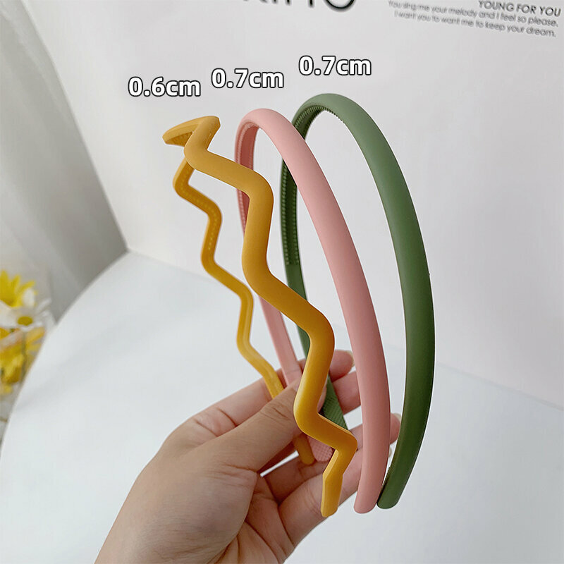 Hot recommendation of fashionable headbands (yellow wave + wide pink + wide green - 3 piece set)