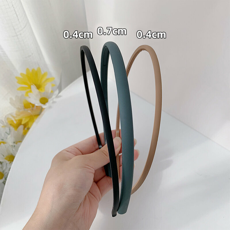 Hot recommended fashionable headband (wide gray blue + thin khaki + thin black - 3 piece set)
