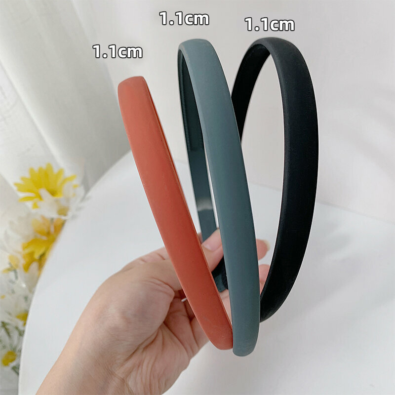 Hot recommended fashionable headband (widened black + gray blue + orange - 3 piece set)