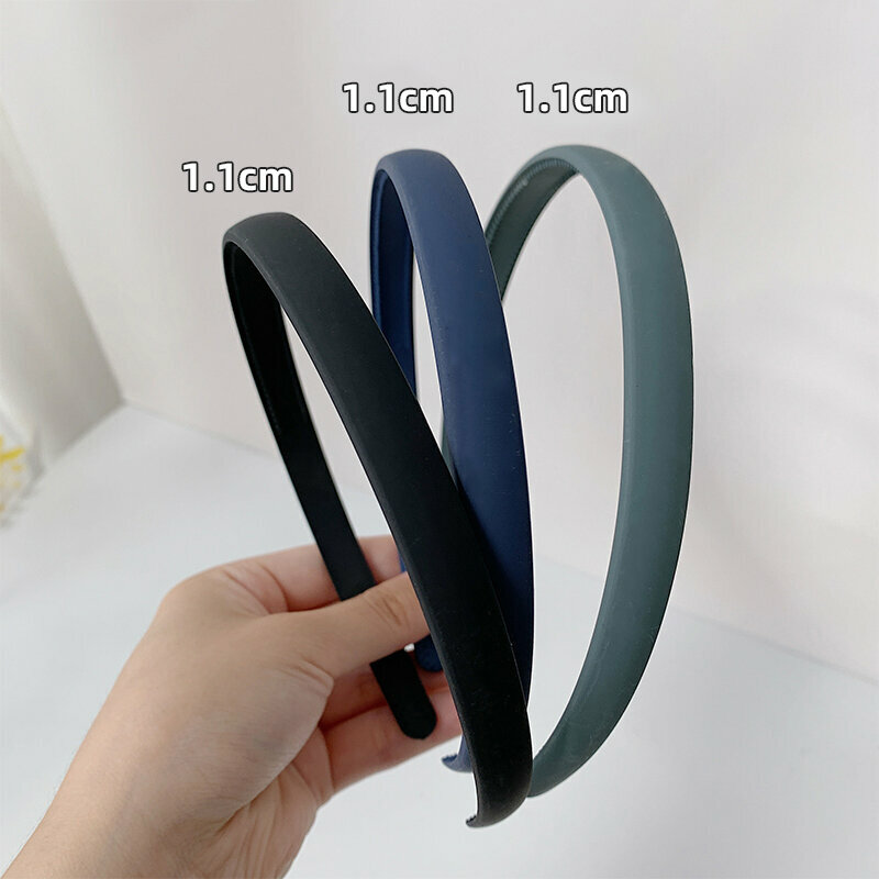 Hot recommended fashionable headband (widened black + navy blue + gray blue - 3 piece set)