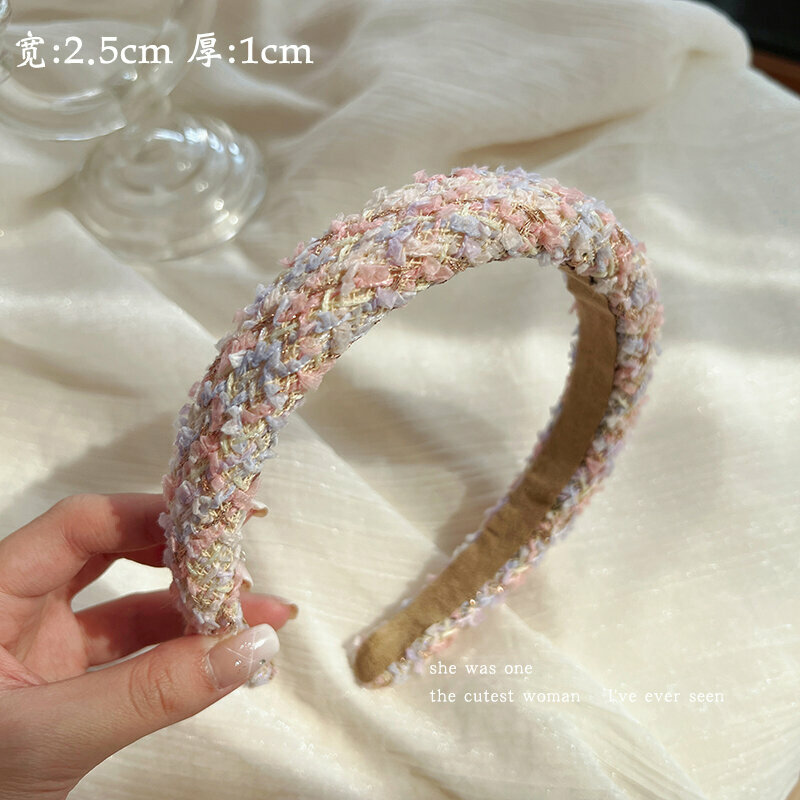 New fashion headband headband headband (pink and purple braided)