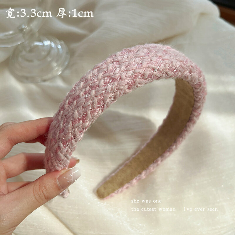 New fashion headband headband headband (pink braided - widened)