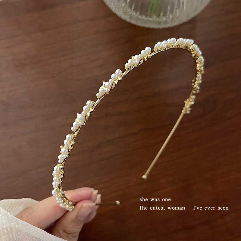 New fashion headband headband headband (pearl bow style)
