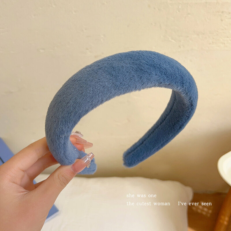New fashion headband headband headband (plush blue)