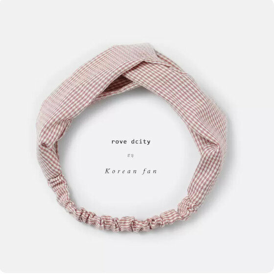 New fashion headband headband headband (pink + white stripes)