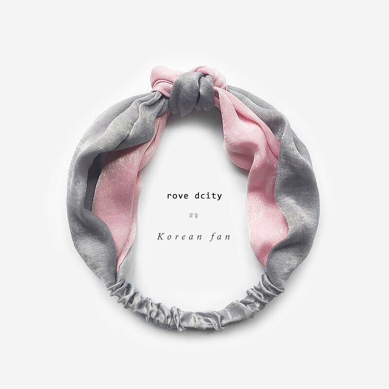 New fashion headband headband headband (pink + gray knotted)