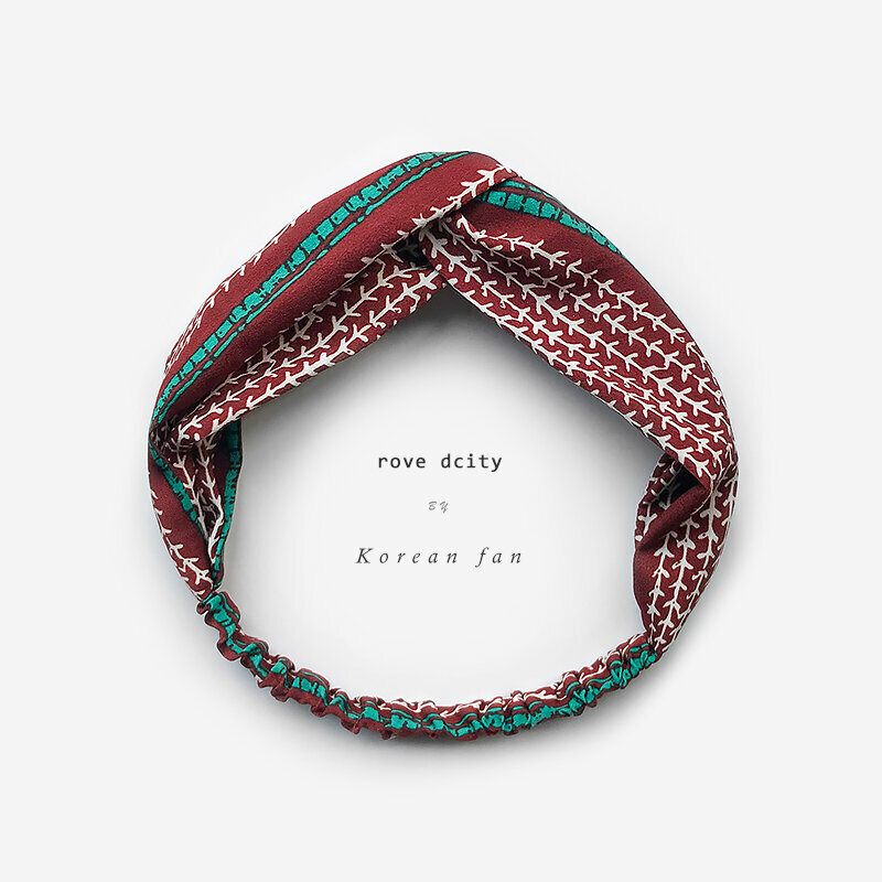 New fashion headband headband headband (burgundy + white airplane)