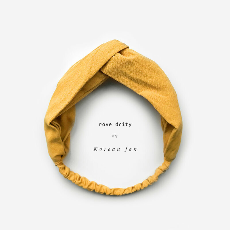 New fashion headband headband headband (solid color yellow)