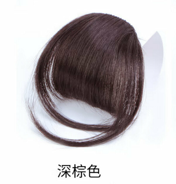 Hot Recommended Real Hair Manga Bangs [With Sideburns-Dark Brown]