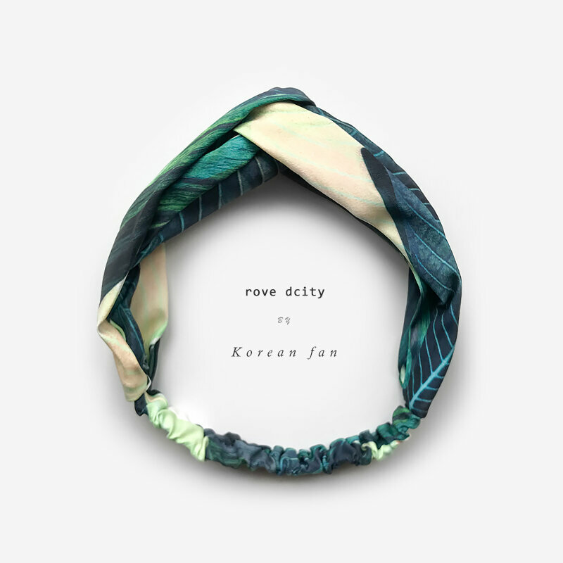 Hot recommended fashionable headbands and headbands (leaf-yellow-green)