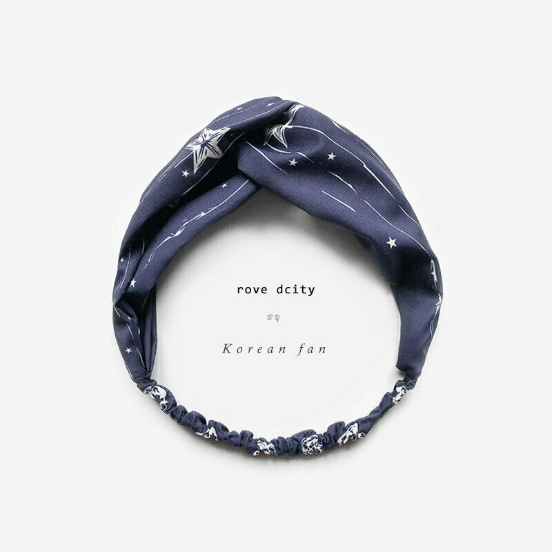 Hot recommended fashionable headbands and headbands (stars + dark blue)