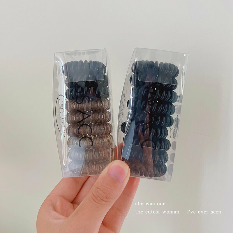 Hot push high elastic hair band, elastic hair rope and headband (9 dark colors + 9 black ones - boxed)