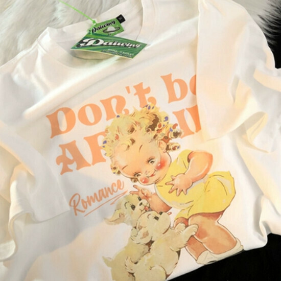 Hot selling dog loose cotton and linen short-sleeved T-shirt [white] [S-XL size] (please contact customer service to confirm the delivery size after placing the order)