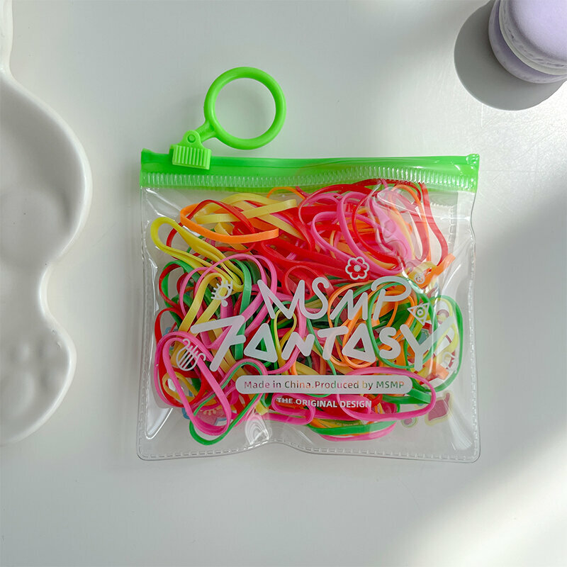 Hot push high elastic small hair band rubber band rubber band (about 100 in green color)