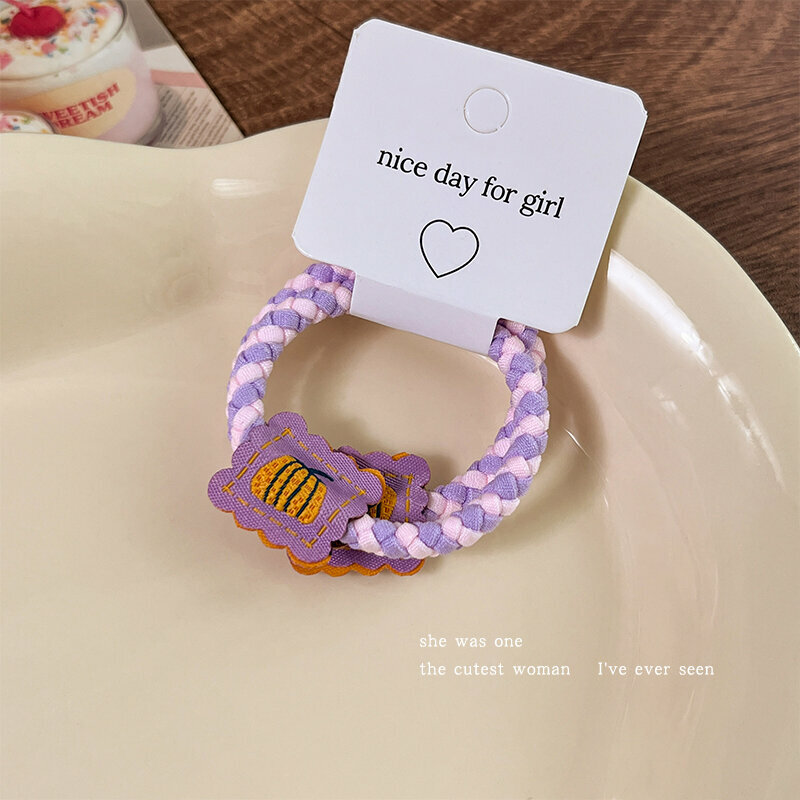Hot push high elastic hair band, elastic hair rope and headband (2 pieces of pumpkin style hair rope)