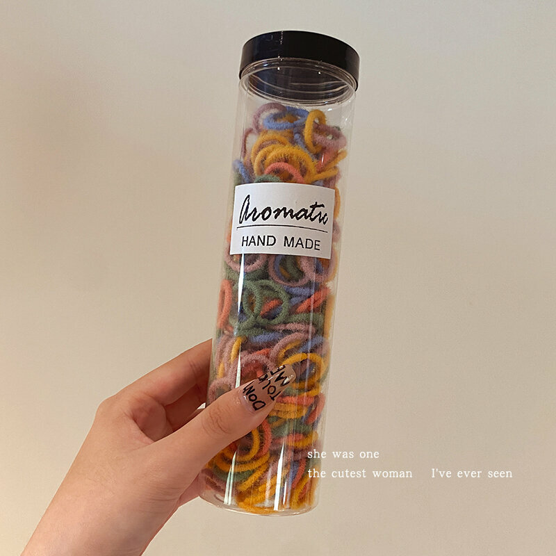 Hot push high-elastic small hair ties rubber bands rubber bands (plush Akino style 300 pieces)