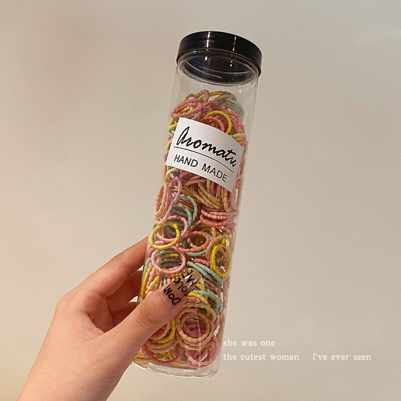 Hot push high elasticity small hair band rubber band rubber band (fine lines girl style 300 pieces)
