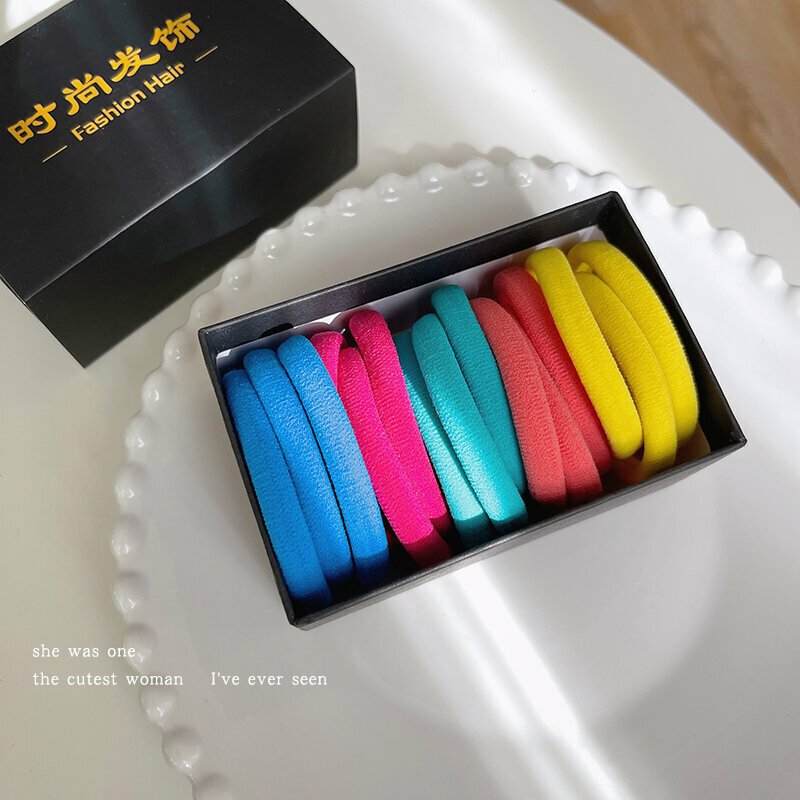Hot push high elastic hair band, rubber band, hair rope and headband (color series 15 pieces)