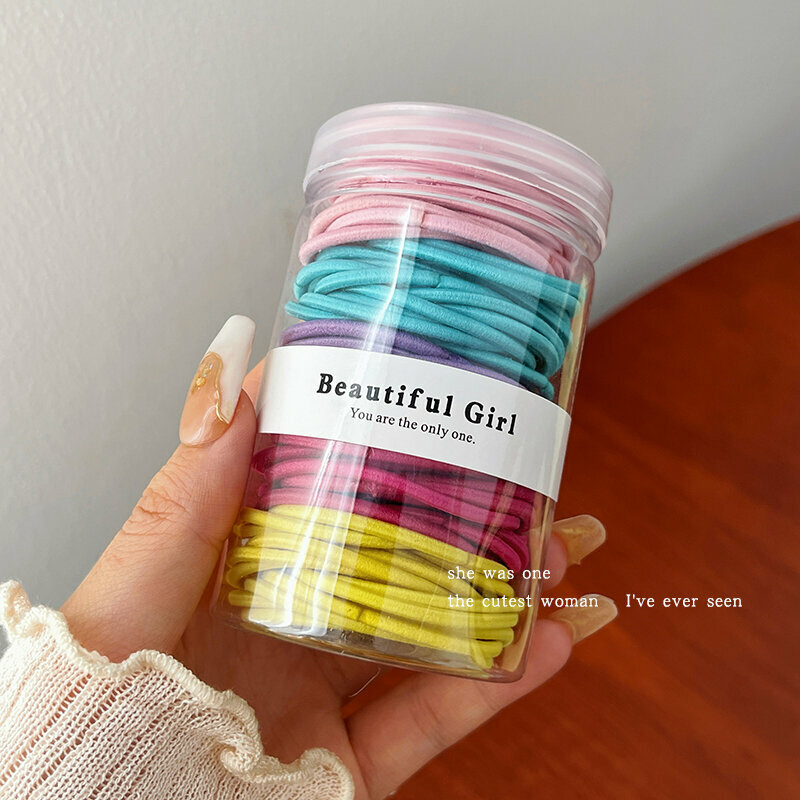 Hot push high elastic hair band, rubber band, hair rope and headband (color thick style - about 100 pieces)