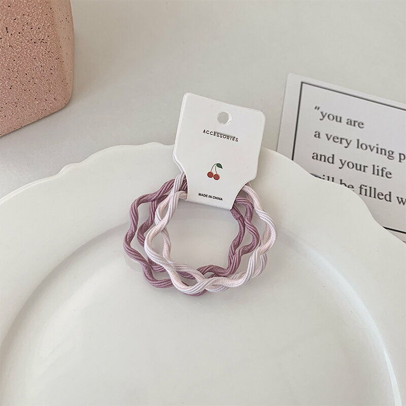 Hot push high elastic hair band elastic hair rope headband (pink series - four)