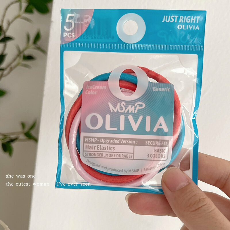 Hot push high elastic hair band, rubber band, hair rope and headband (color series - 5 pieces)