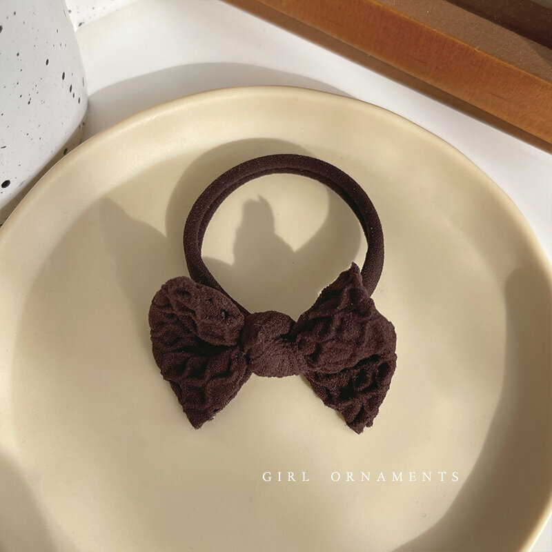 Hot push high elastic hair band elastic hair rope headband (dark coffee)