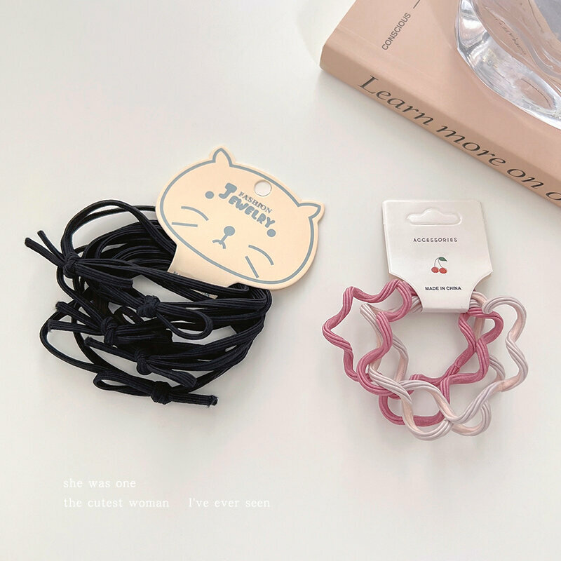 Hot push high elastic hair band elastic hair rope headband (Spring snow-2 pieces)