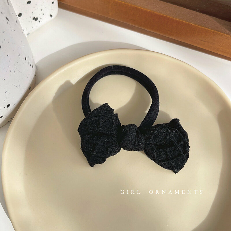 Hot push high elastic hair band elastic hair rope headband (black)