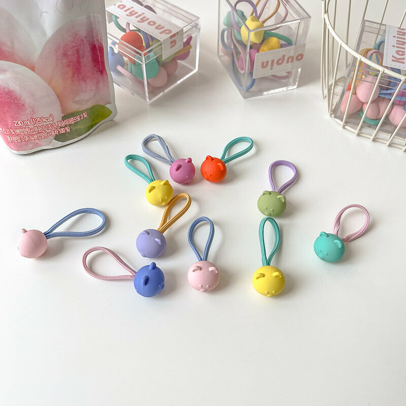 Hot push high elastic hair band, rubber band, hair rope and headband (10 pcs in bear color)
