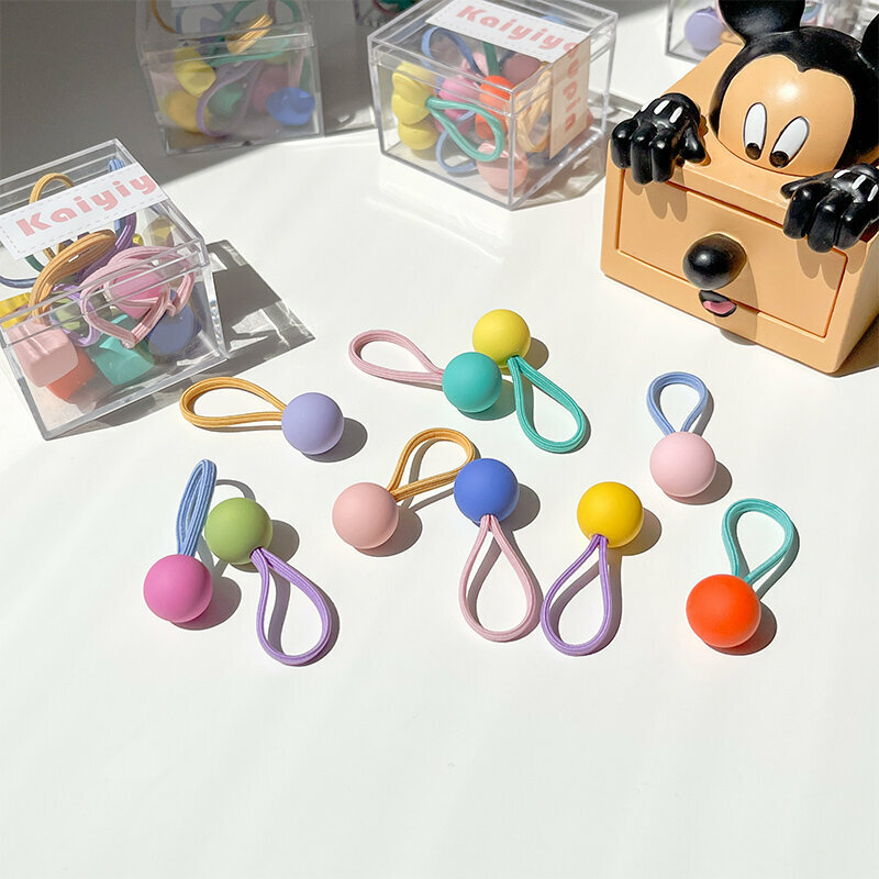 Hot push high elastic hair band, rubber band, hair rope and headband (round color 10 pieces)