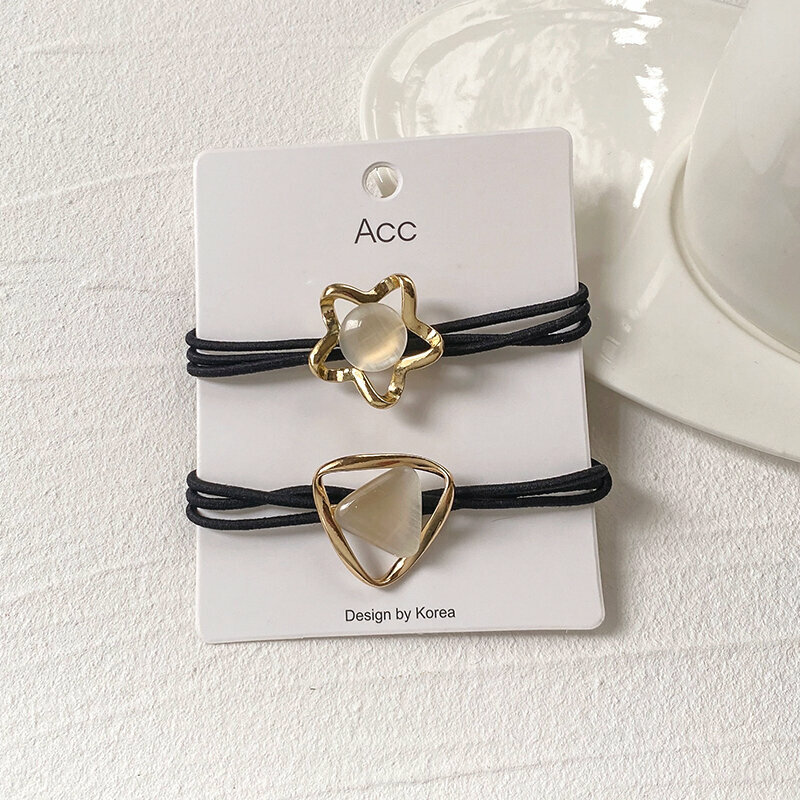Hot push high elastic hair band elastic hair rope headband (pentagonal star + triangle)