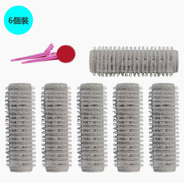 Hot Style [6 Pack] Hair Curler (Gray Small)