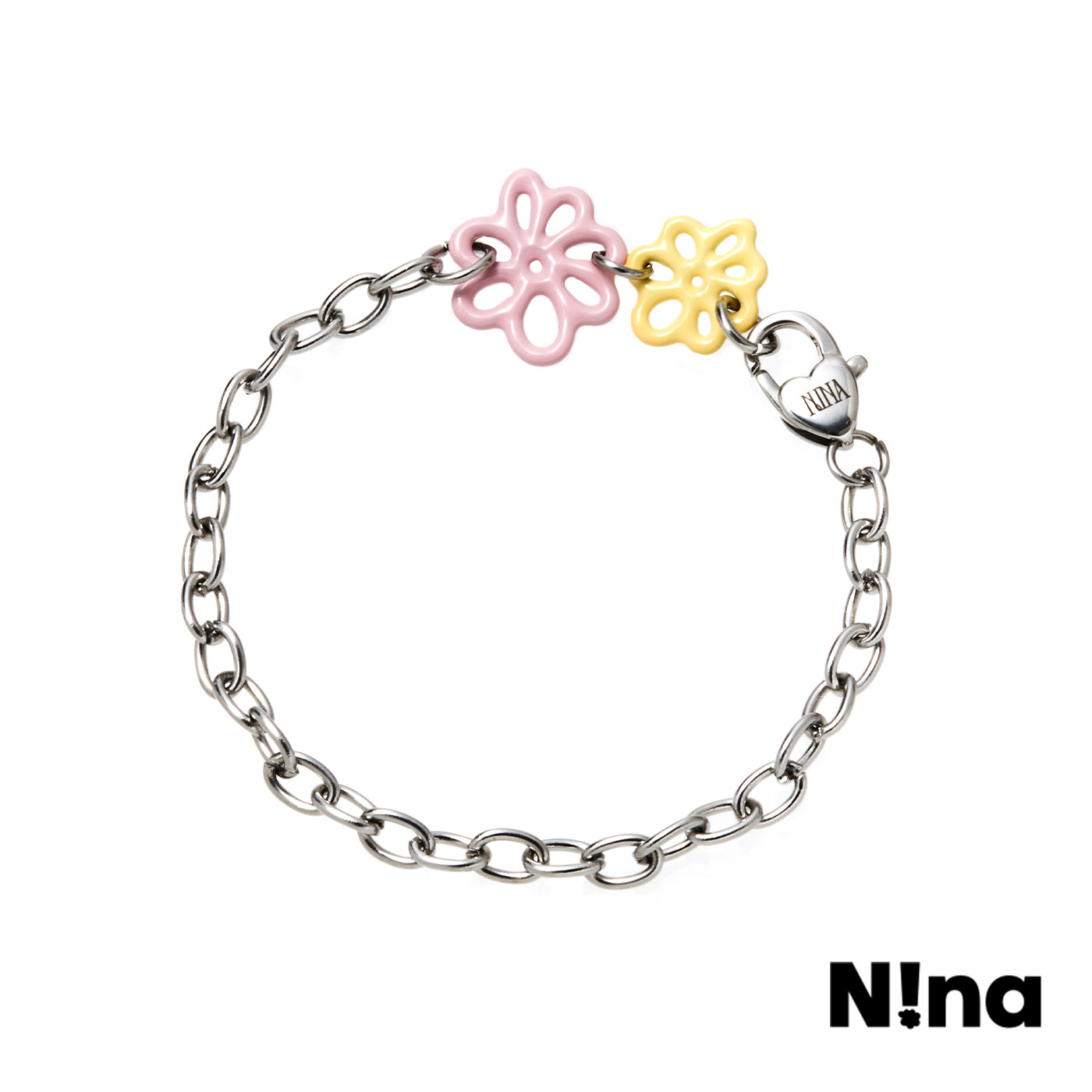 平價飾品,鋼飾,Nina聯名款,花,手鍊