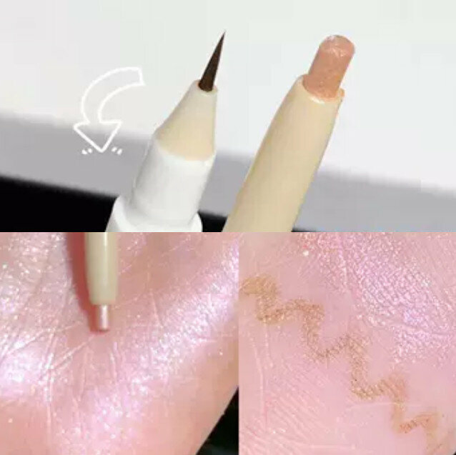 新款雙頭立體臥蠶筆-#03極光粉+陰影筆 