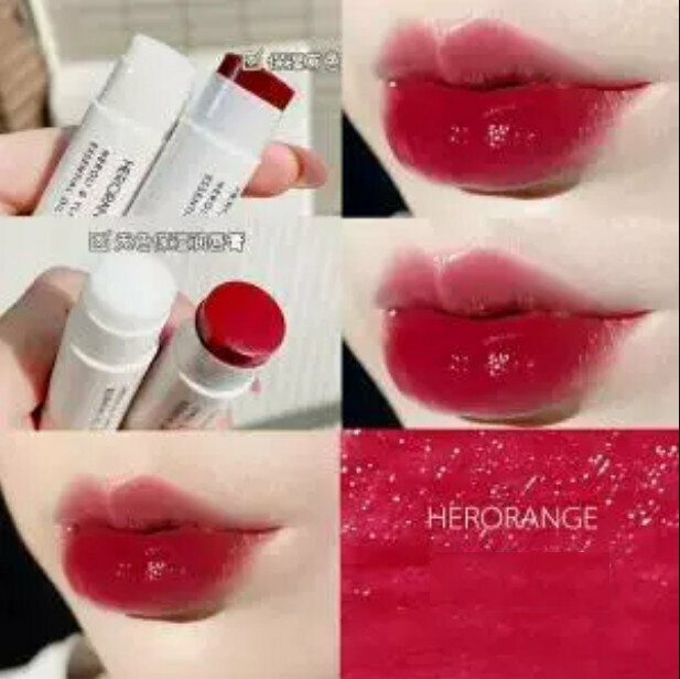 New Girly Colored Lip Balm-#03 Rock Sugar Strawberry
