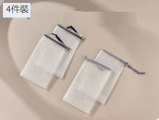 新款起泡網（淺紫2件+深紫2件）