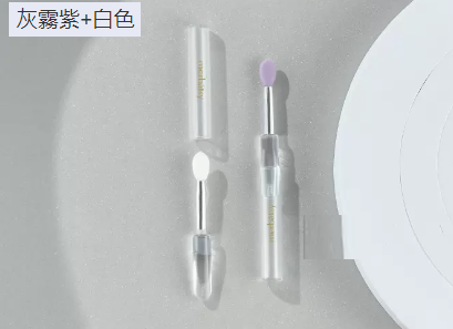 新款唇刷口紅刷唇膏掃（灰霧紫1支+白色1支）