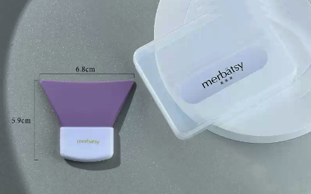 熱賣體膜刷矽膠面膜刷面膜掃（白柄紫刷配收納盒）