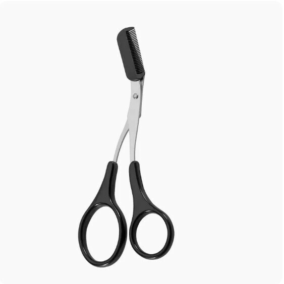 The most popular and safe eyebrow trimming tool (eyebrow comb and scissors)