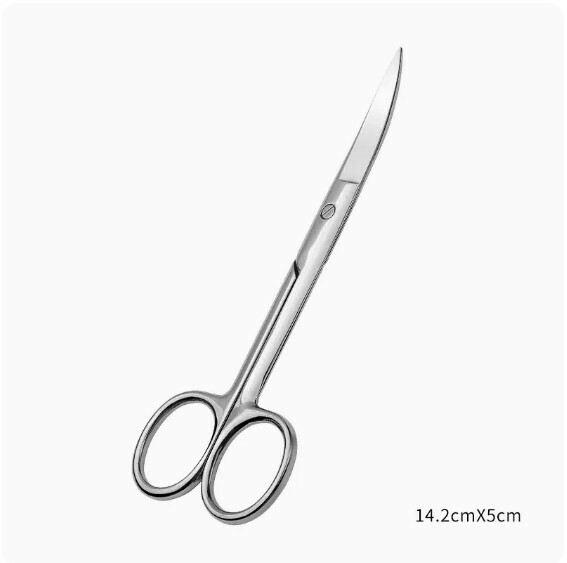 Popular stainless steel eyebrow and nose hair scissors (large curved blade scissors)